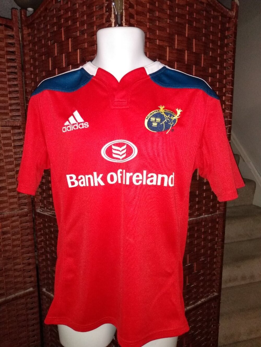 Adidas 2014 Munster Rugby Union Jersey Shirt Ireland Mens Medium